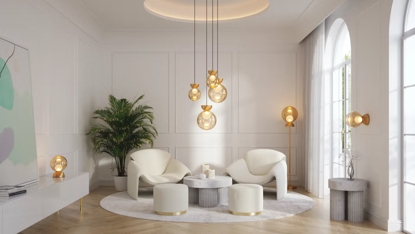 Sans Souci luxury glass lighting at Magran Living Jakarta